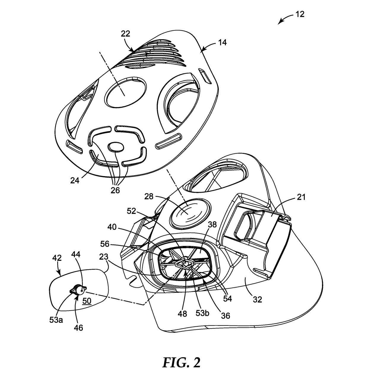 Respirator Having Noncircular Centroid-Mounted Exhalation Valve