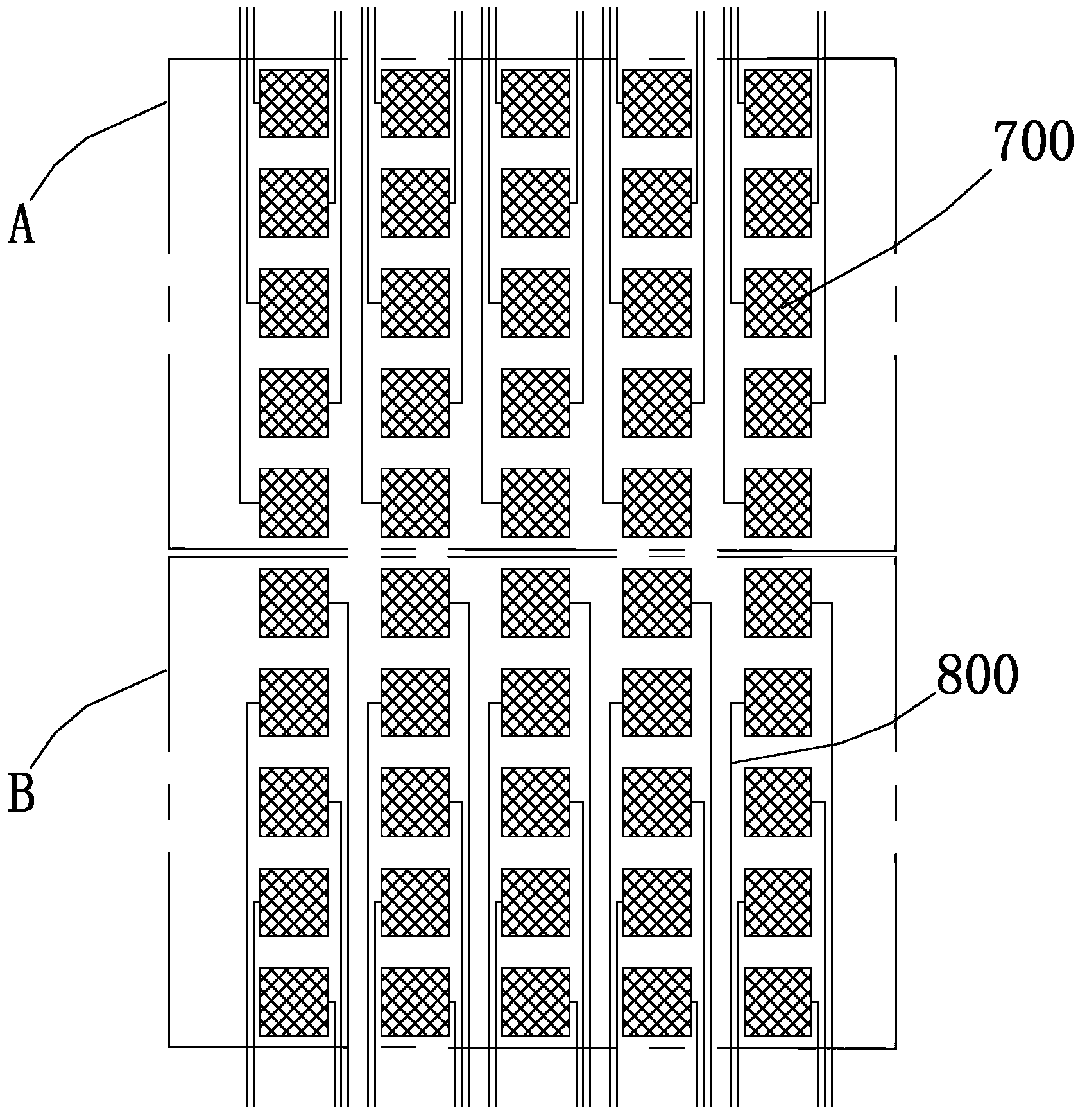 Single-layer multi-point capacitive touch screen