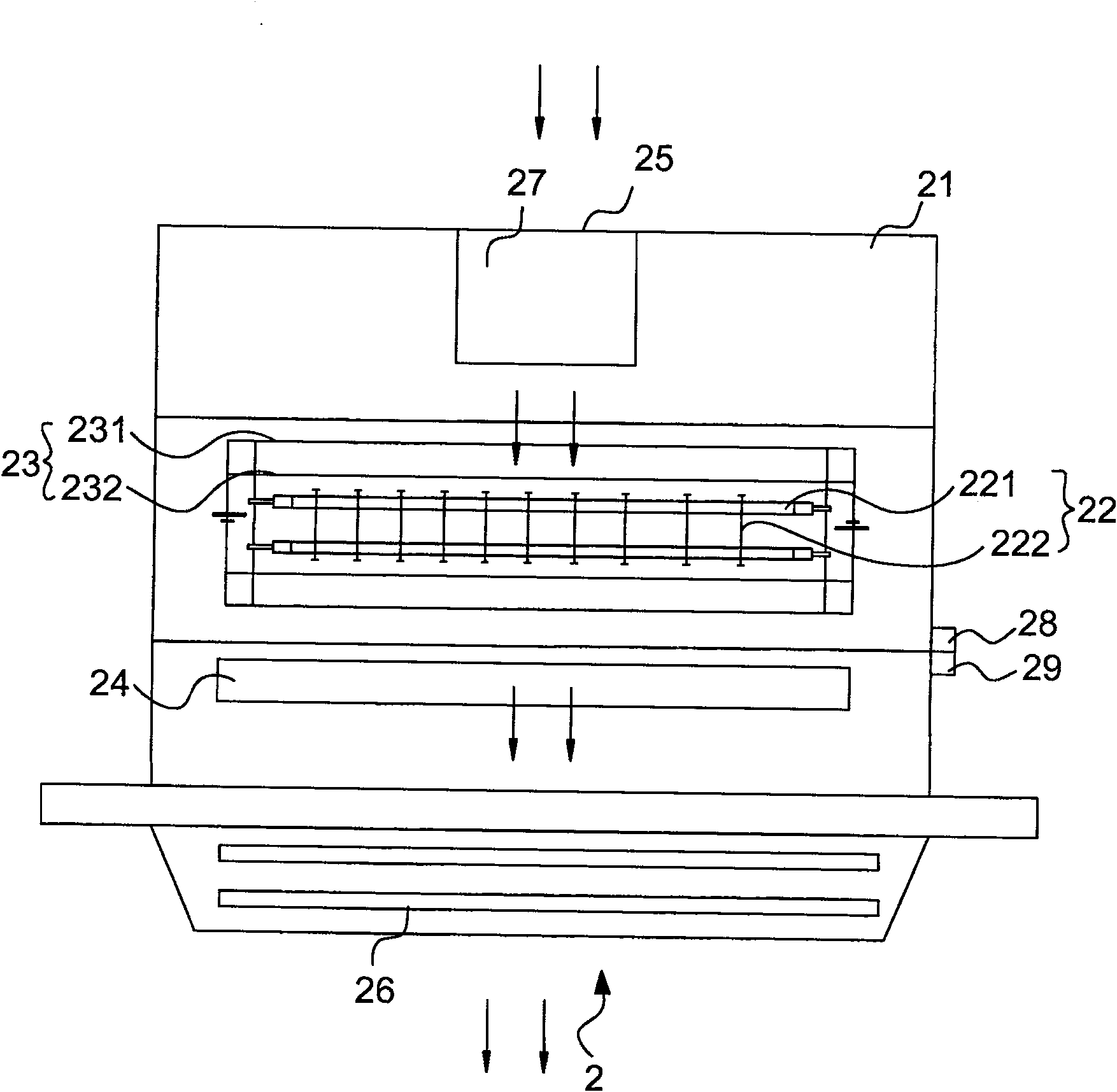 Central air-conditioner high voltage ionization clamp type disinfection units