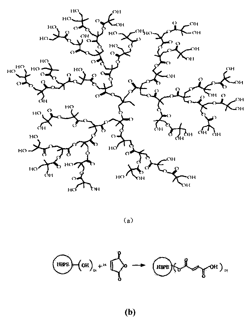 Hyperbranched polymer template material and application thereof in preparing organic nanoparticles