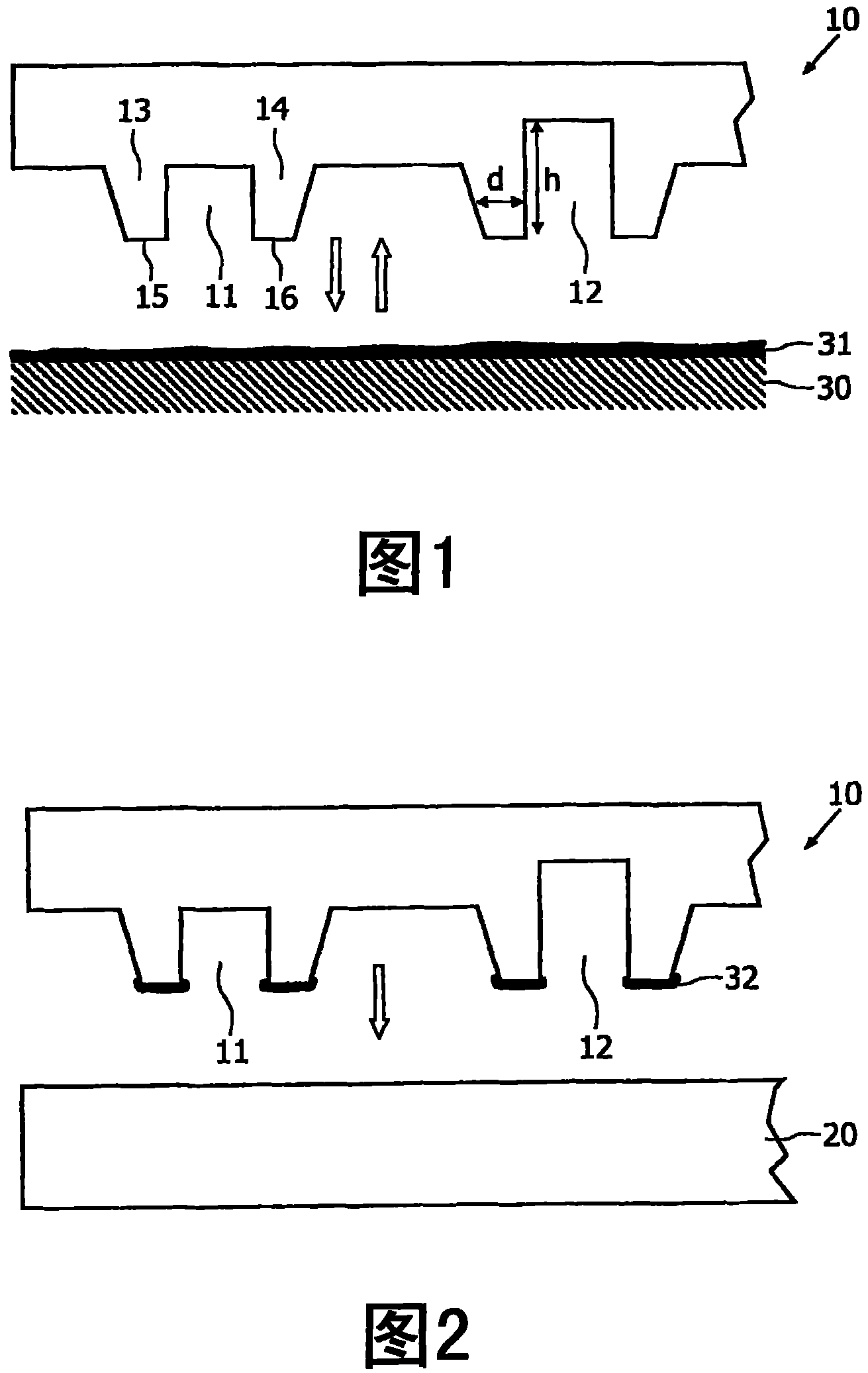 Fluid container composed of two plates