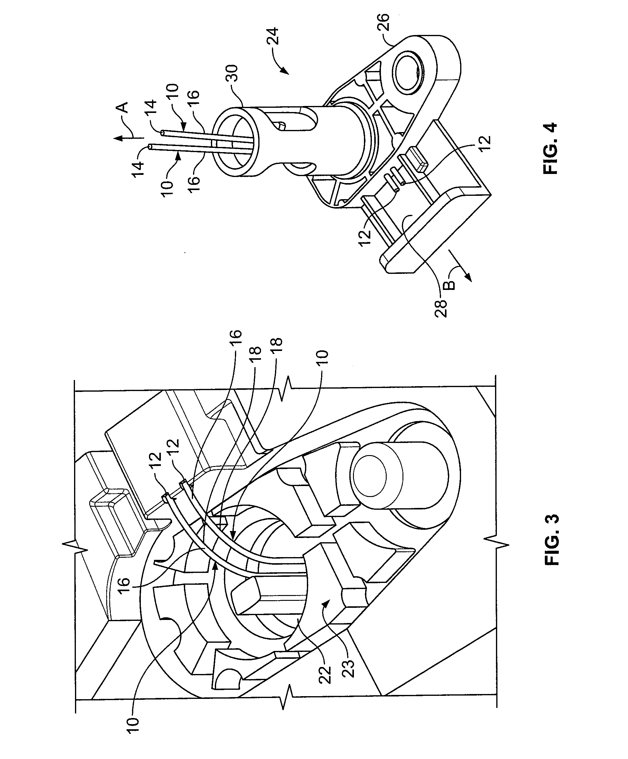 System and method for forming a non-linear channel within a molded component