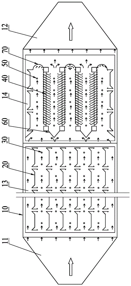 Multi-pole distribution combination type current inversion efficient electric precipitator