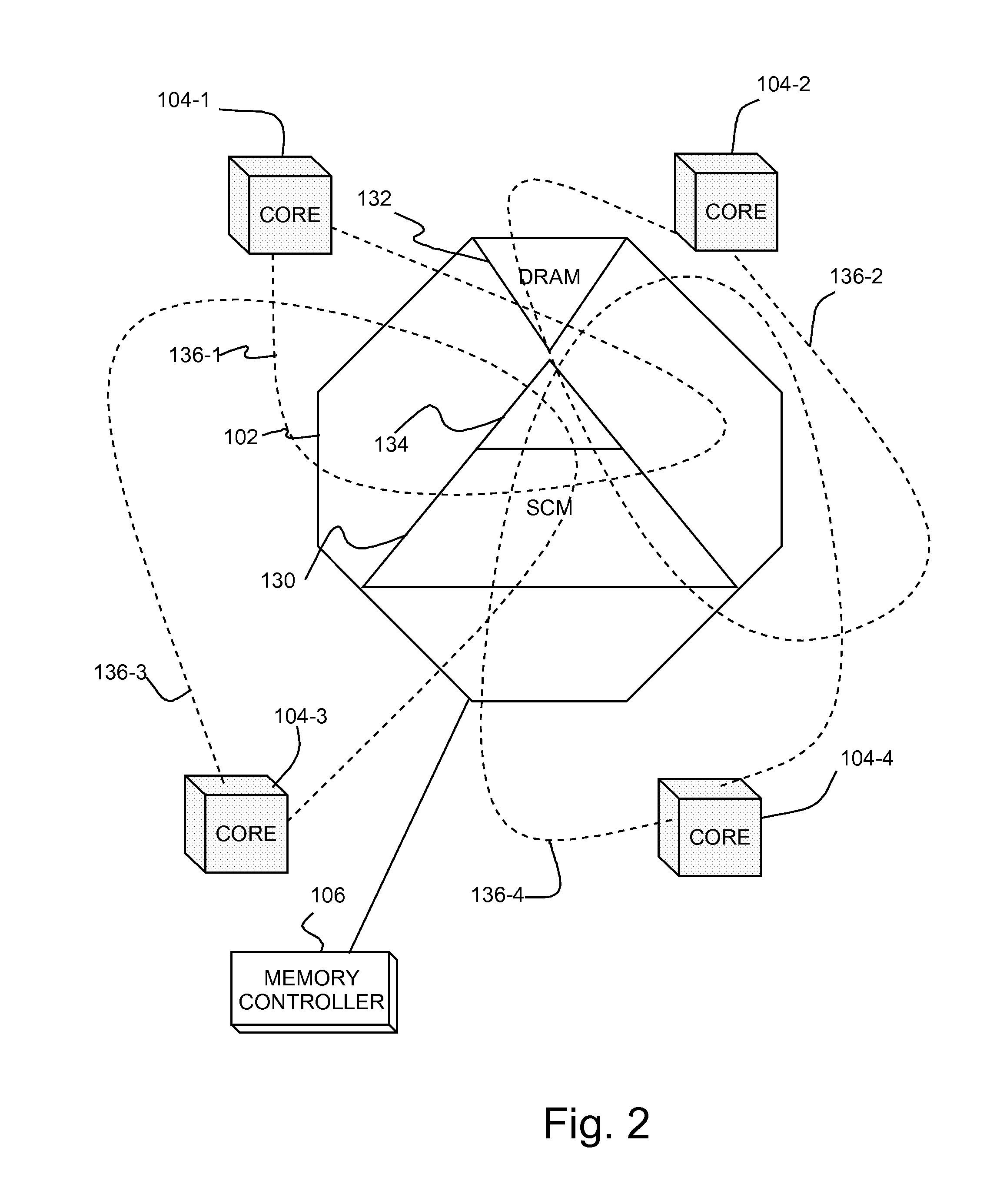 Memory with mixed cell array and system including the memory