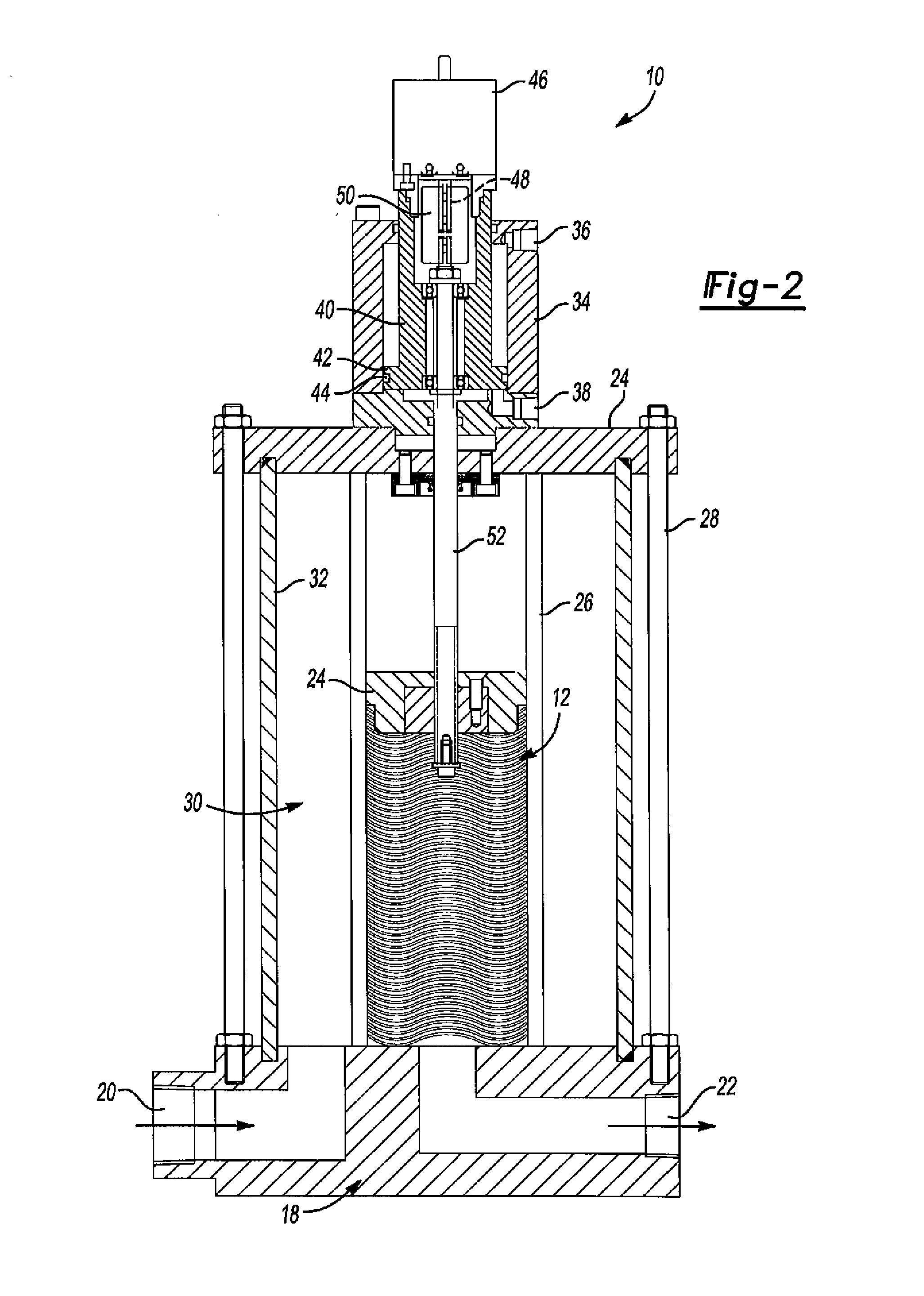 Fluid filter separator and method