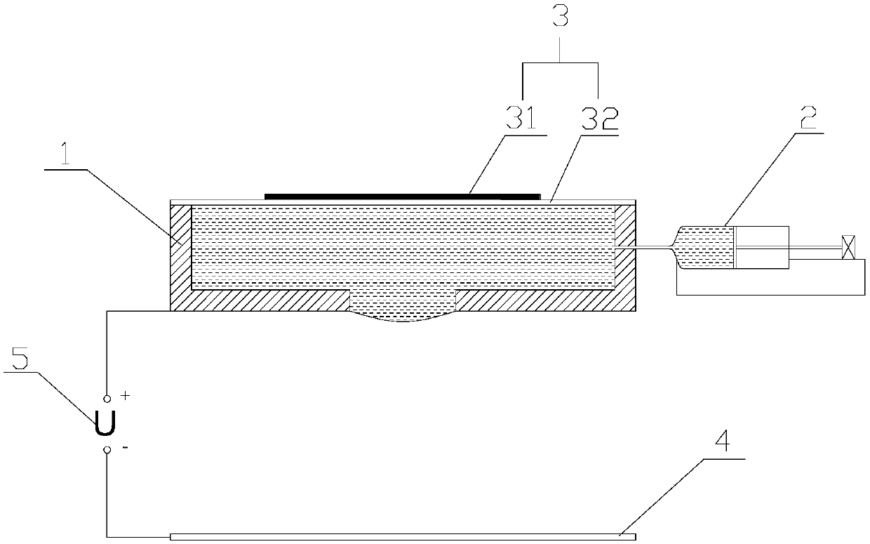 Electrostatic point printing device based on piezoelectric vibration