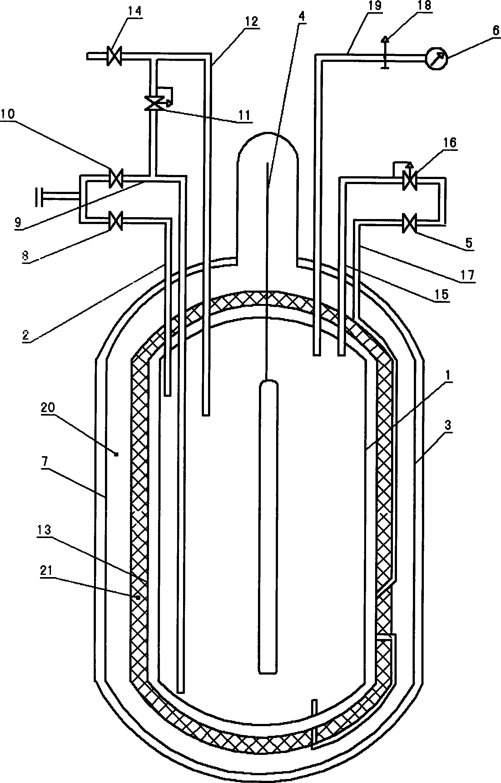 Welded adiabatic gas cylinder