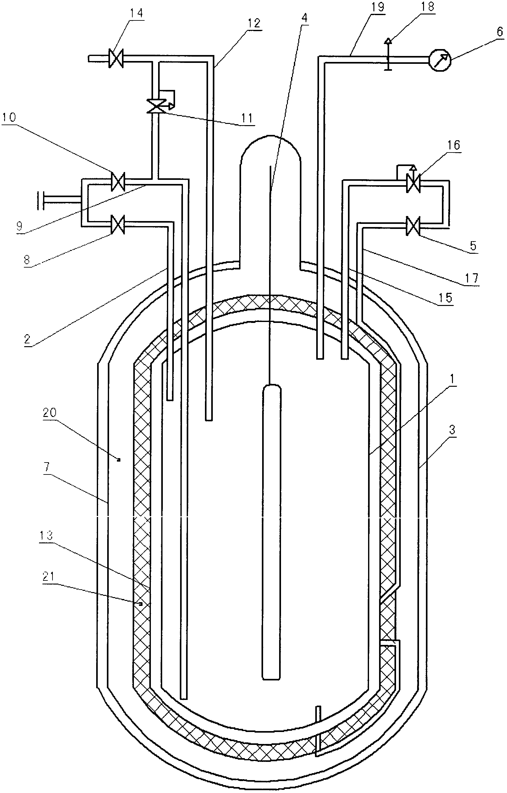 Welded adiabatic gas cylinder