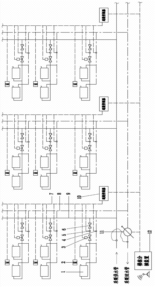 Heat metering system and large-area heat metering system, and heat metering allocation method