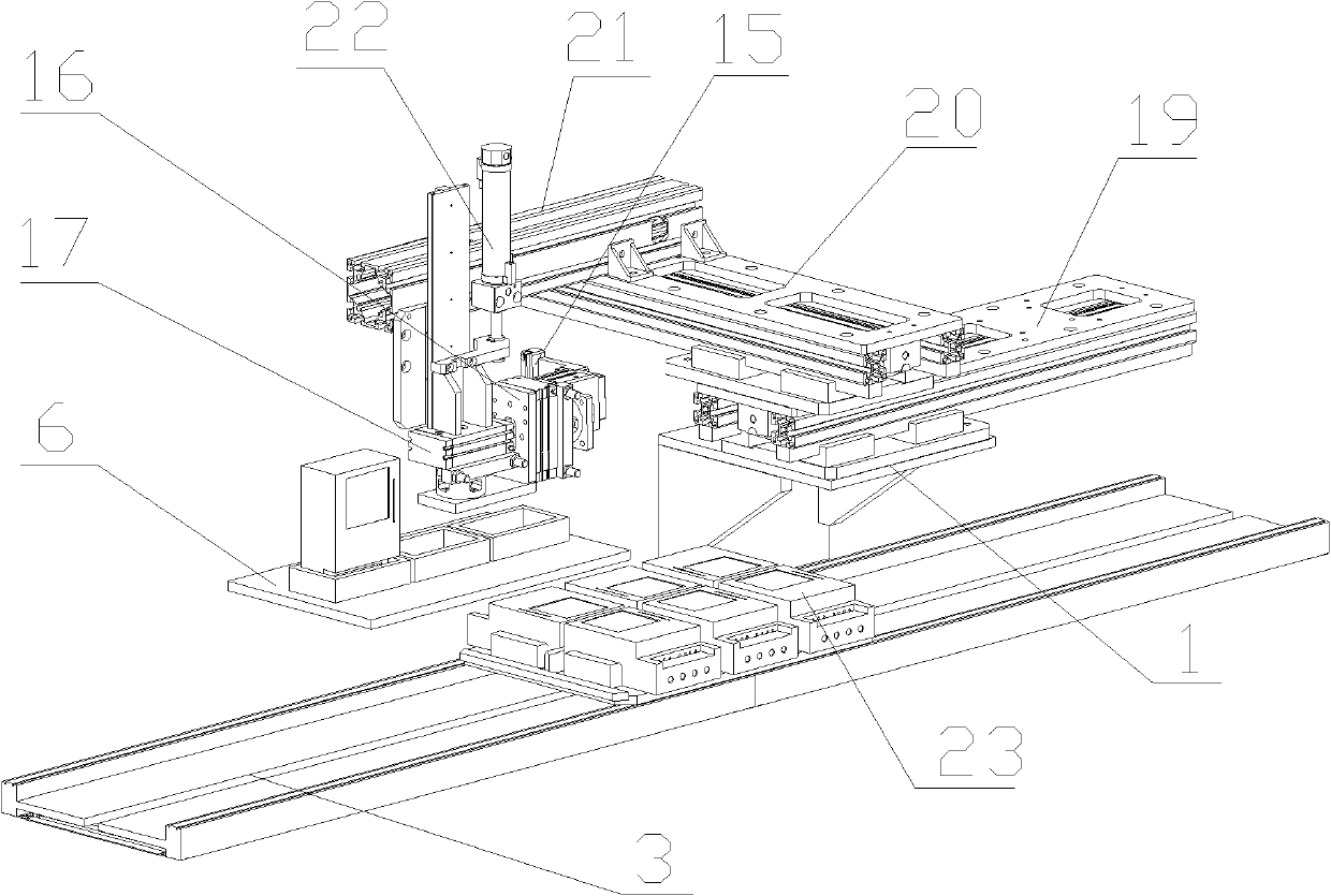 Device for moving electric energy meter between meter case and multi-epitope tooling board