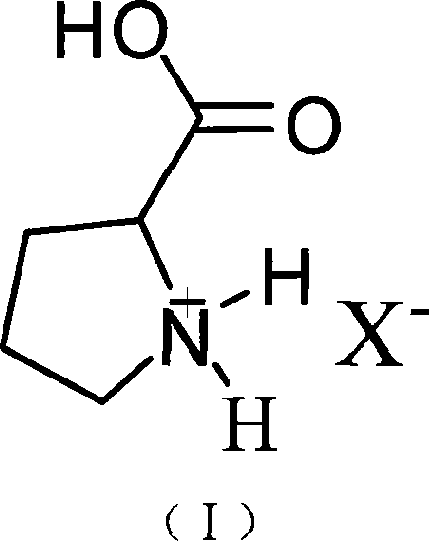 Bronsted acidic compound of containing L- proline radical, preparation method, and application