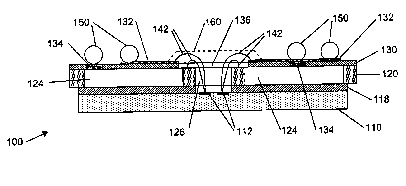 Semiconductor BGA package having a segmented voltage plane and method of making