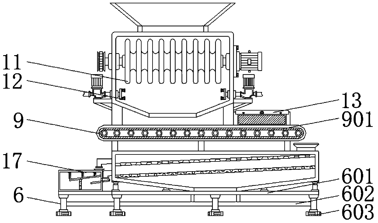 Refining classified disposal device for construction waste