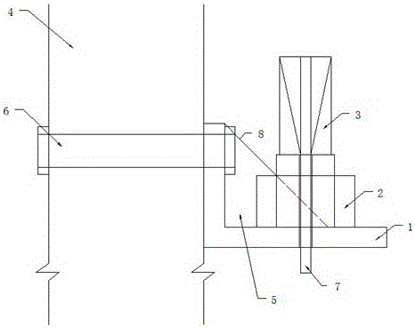 An external prestressed tension anchoring device and anchoring method for carbon fiber reinforcement