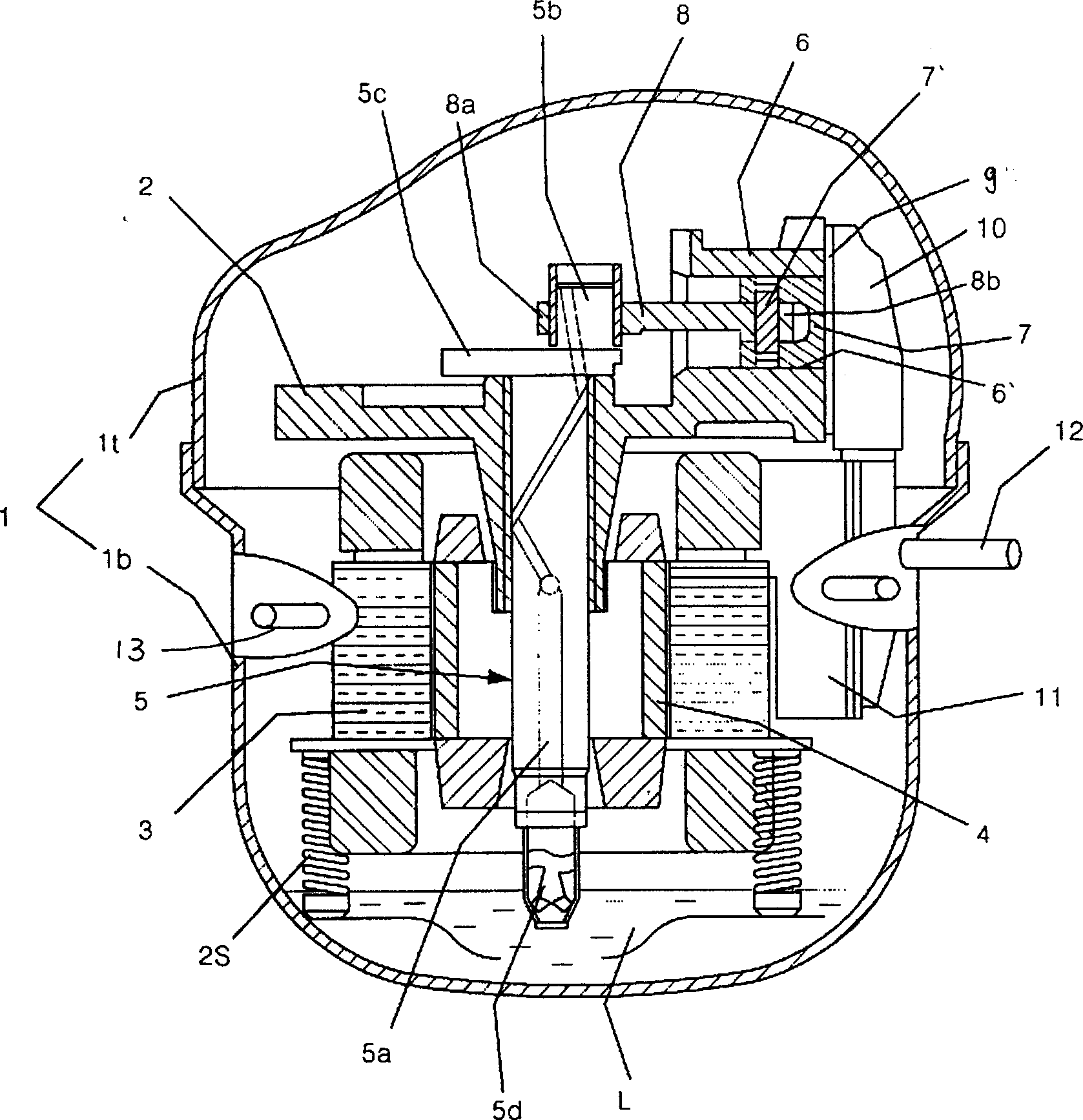 Piston pin mounting structure for sealed compressor