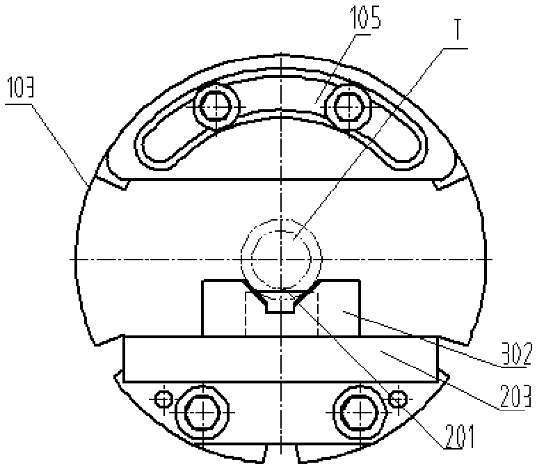 A processing device for multi-line large-pitch helical internal thread of parts