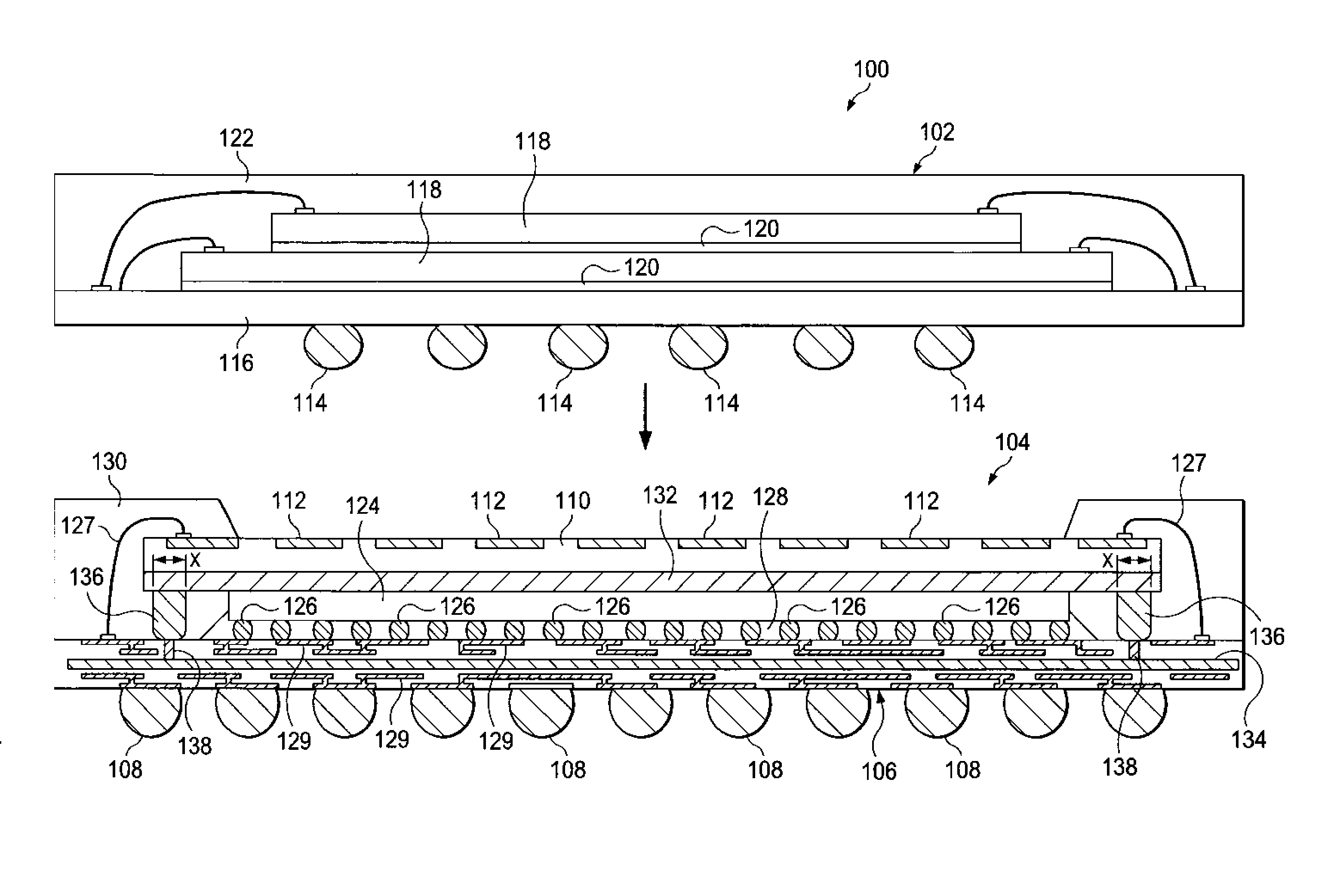 Integrated circuit package having integrated faraday shield