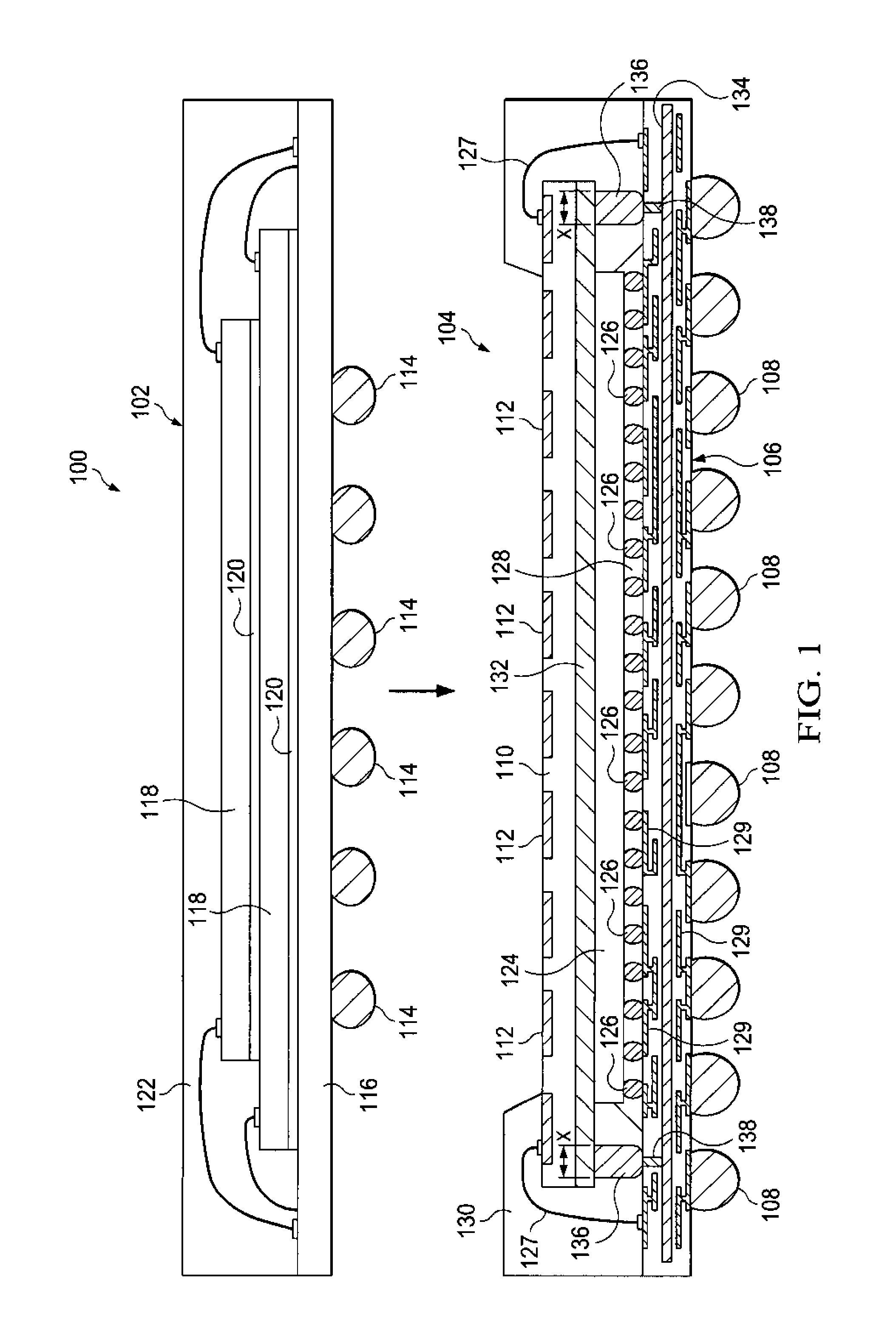 Integrated circuit package having integrated faraday shield