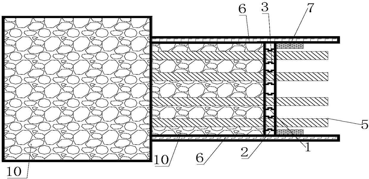 A construction method for sealing construction joints of frame beams