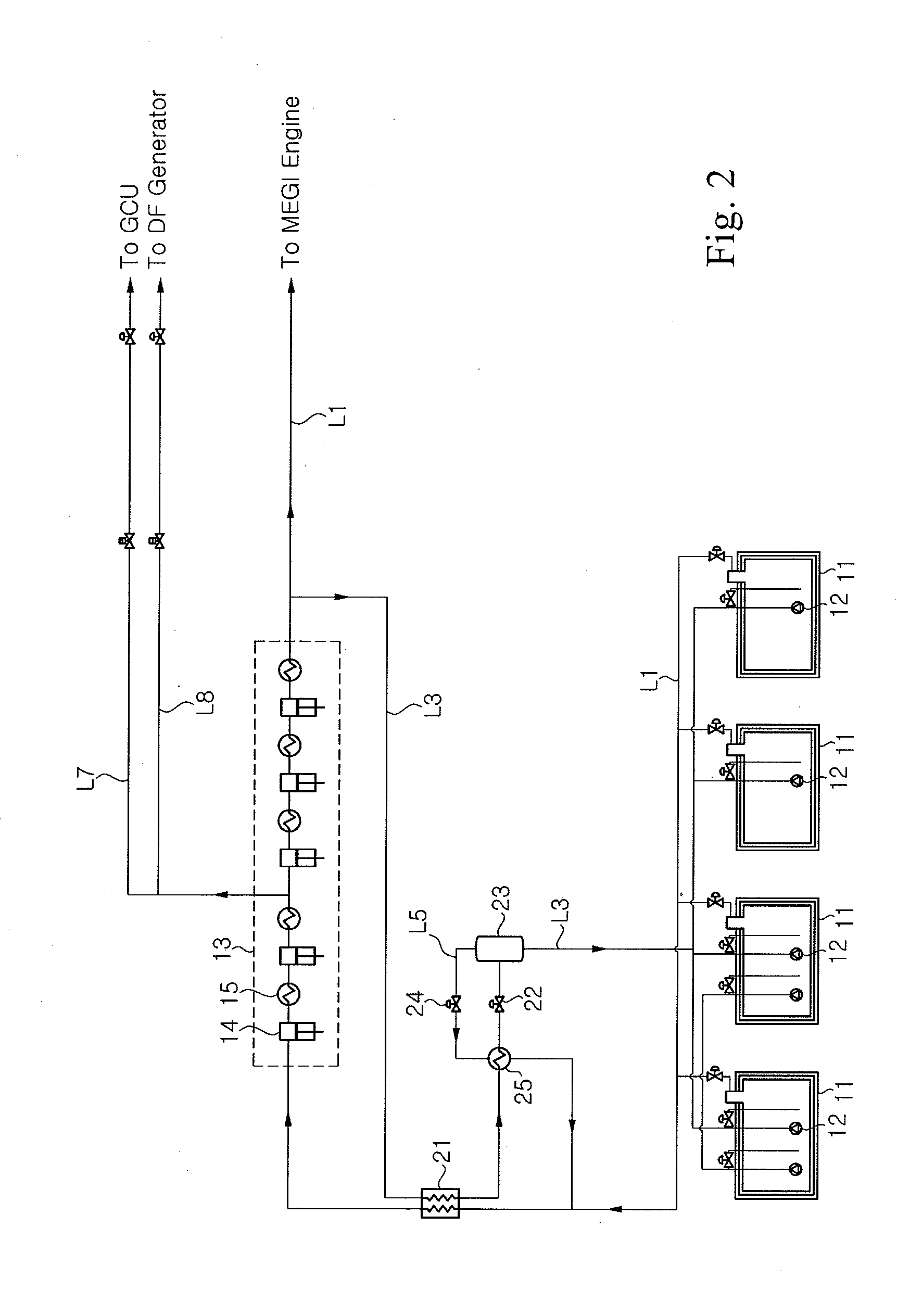 Liquefied gas treatment system for vessel