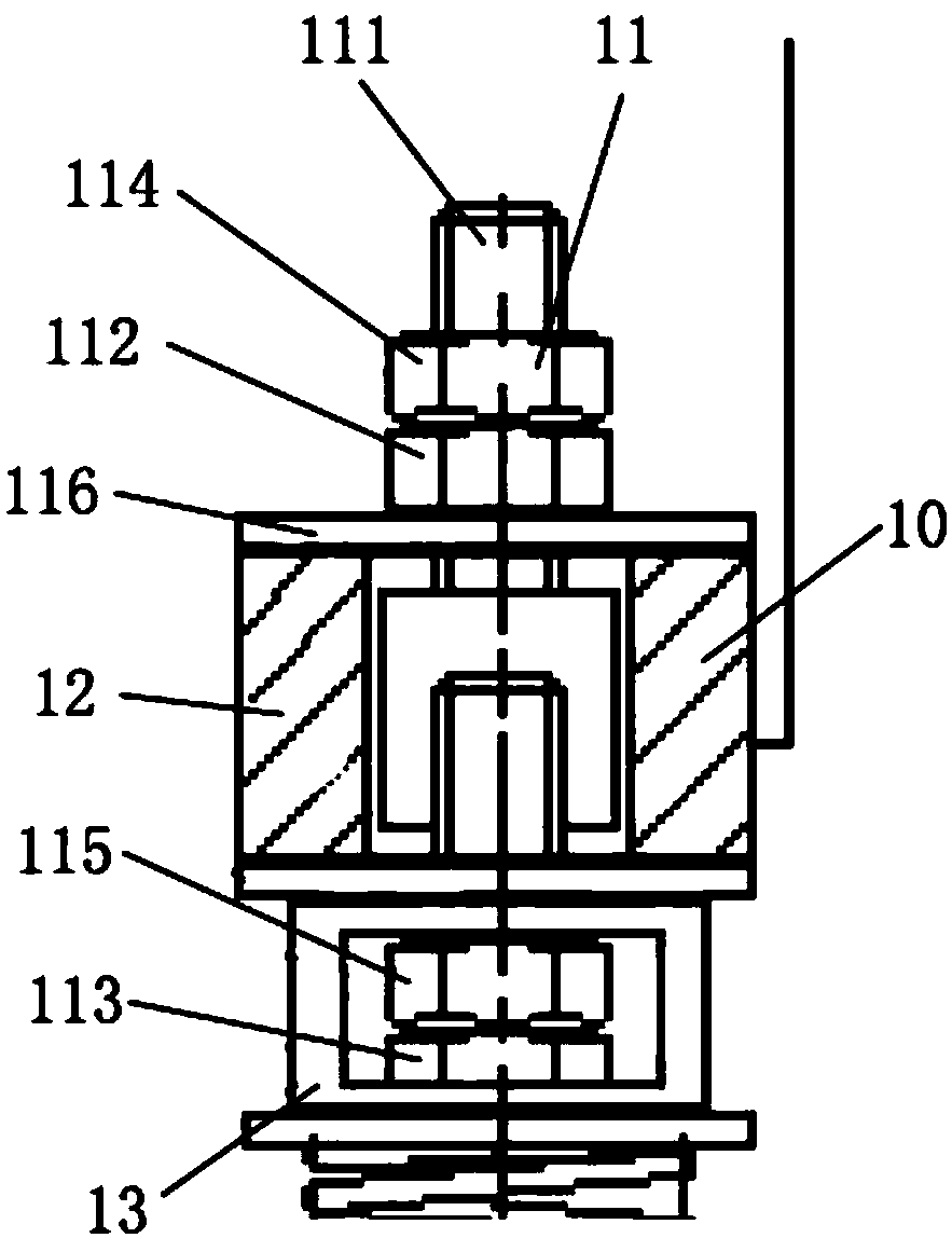 Elevator traction steel wire rope tension measuring and adjusting device and method