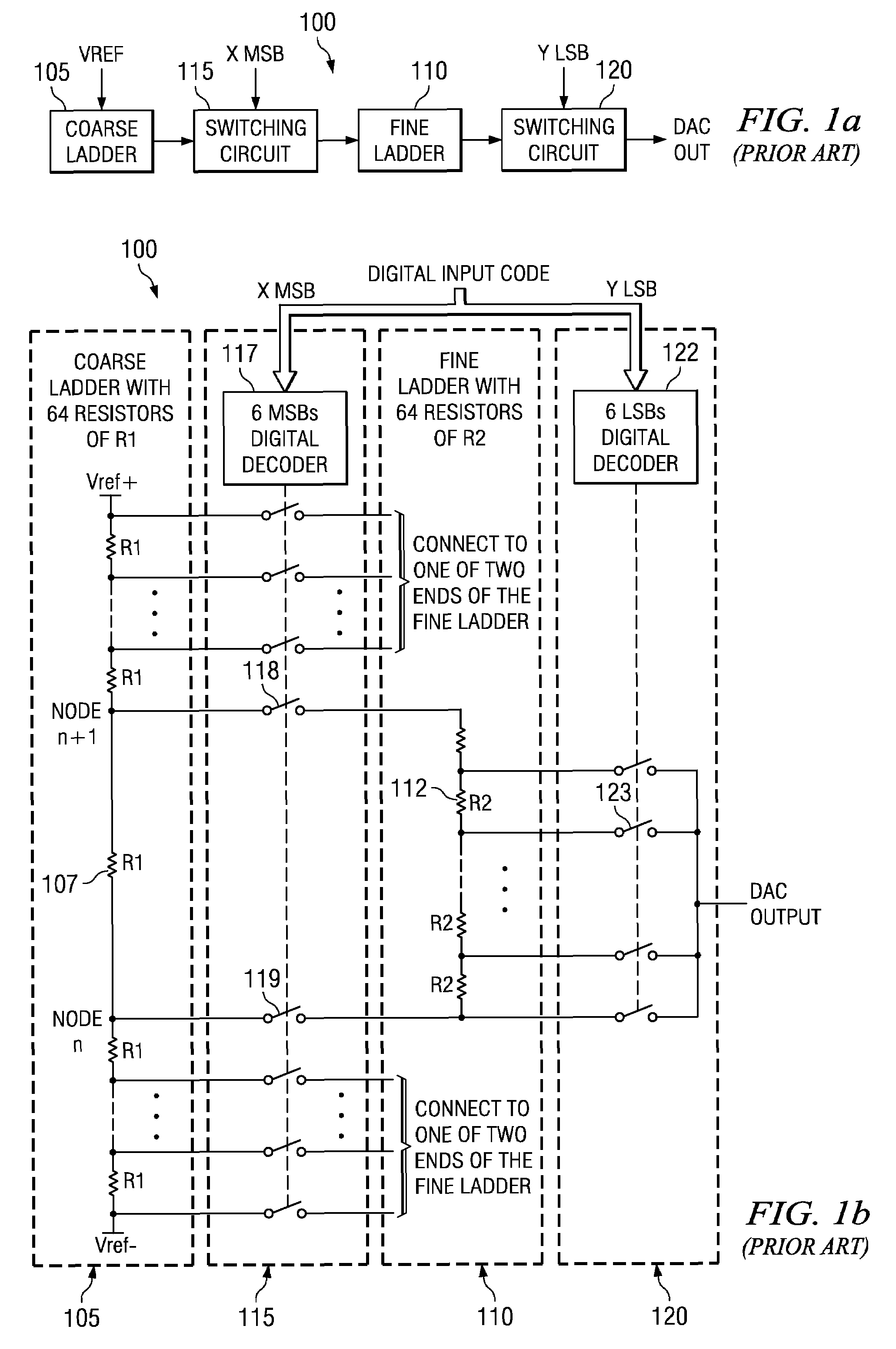 Digital-to-analog converter with triode region transistors in resistor/switch network
