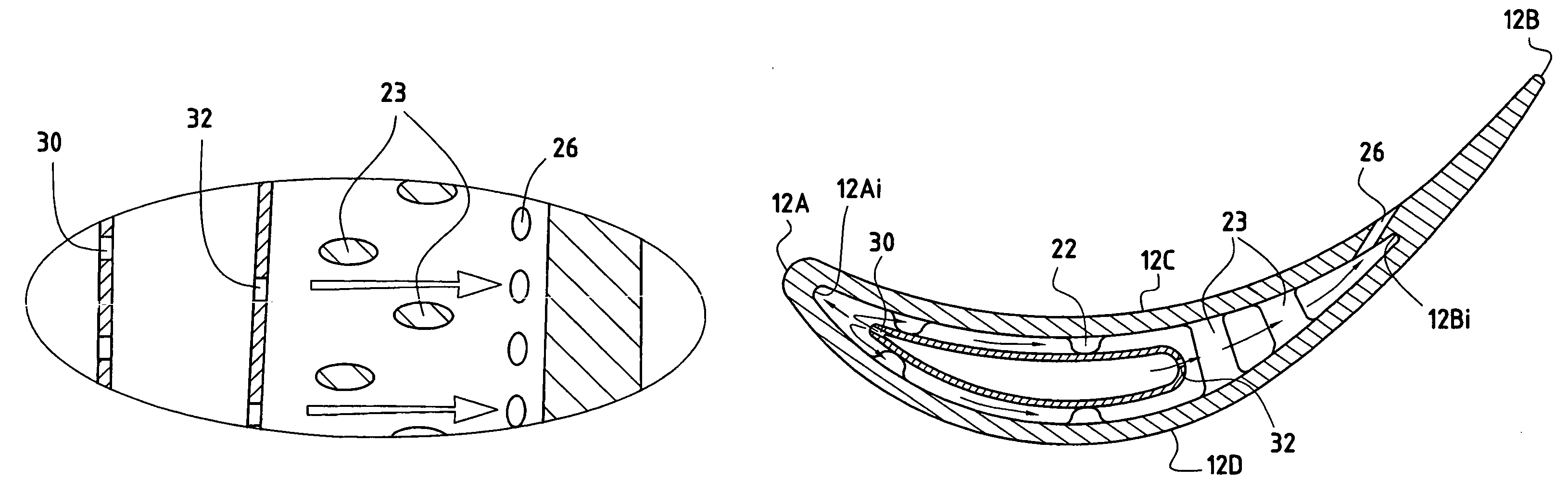 Stator turbine vane with improved cooling