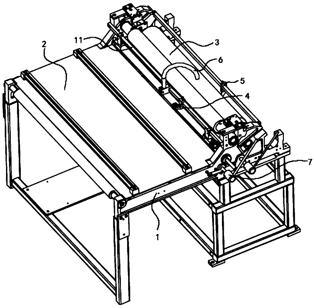 Novel glue scraping and gluing machine