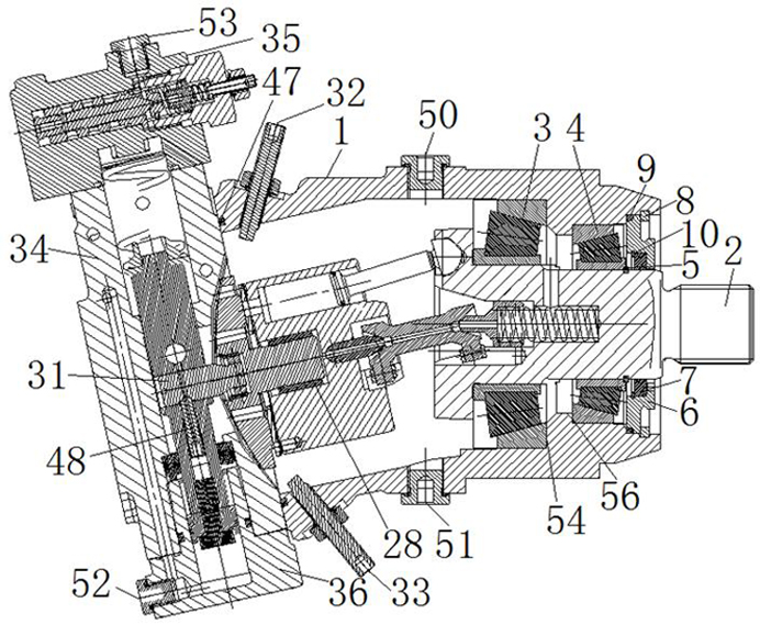 Slide way inclined shaft variable high-pressure plunger pump