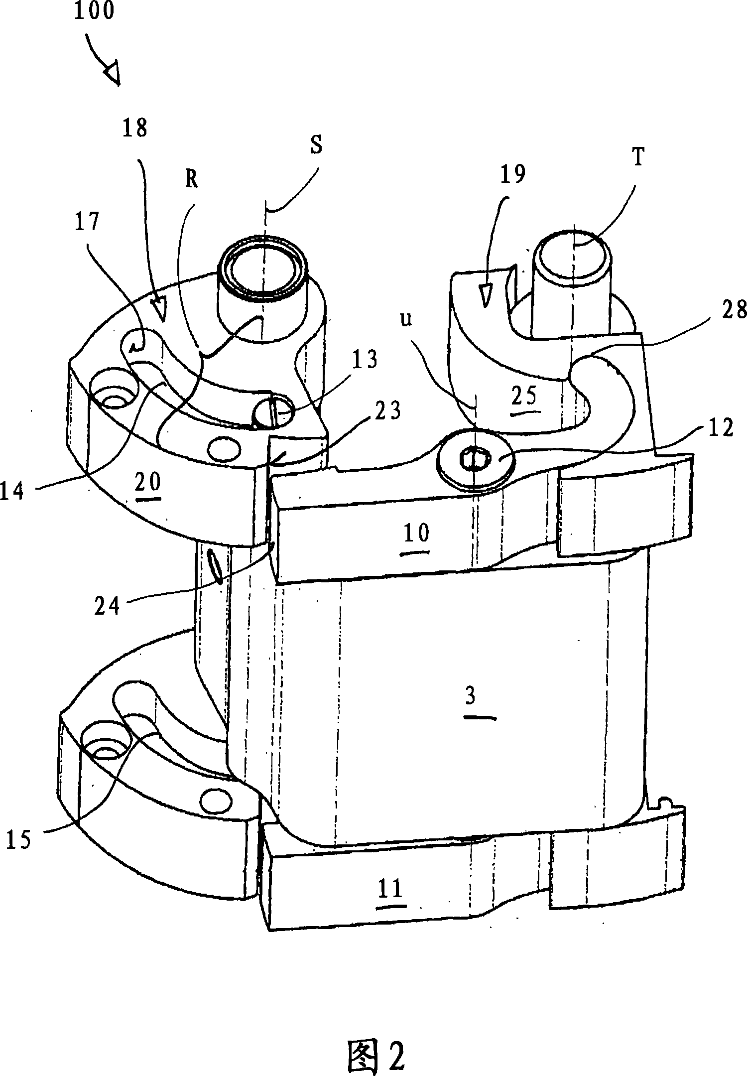 Forced controlling hinge of hiding type device between side frame and wing fan