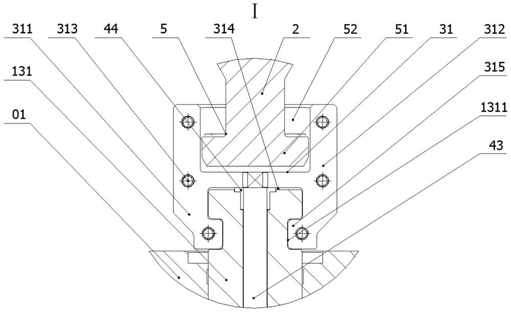 Novel pressurizing mechanism for hydraulic tire vulcanizing machine and hydraulic tire vulcanizing machine