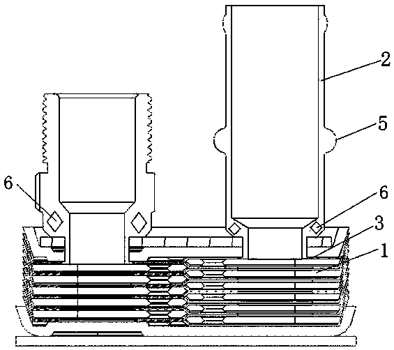 Plate type heat exchanger connecting pipe assembly structure