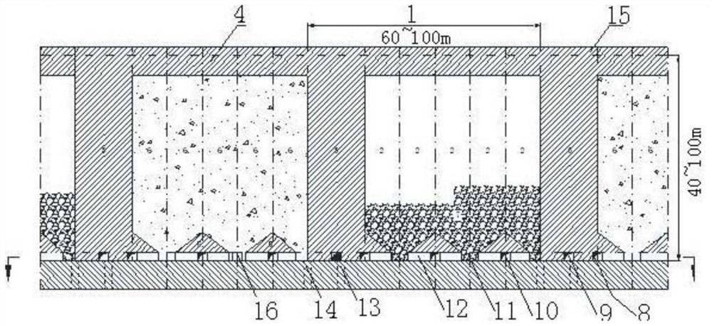 Method for recovering residual ore in mine goaf