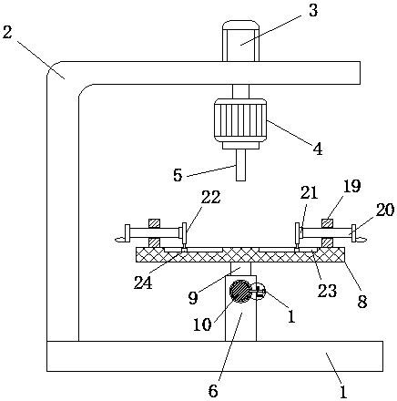 Perforating device for spinneret plate of spinning machine