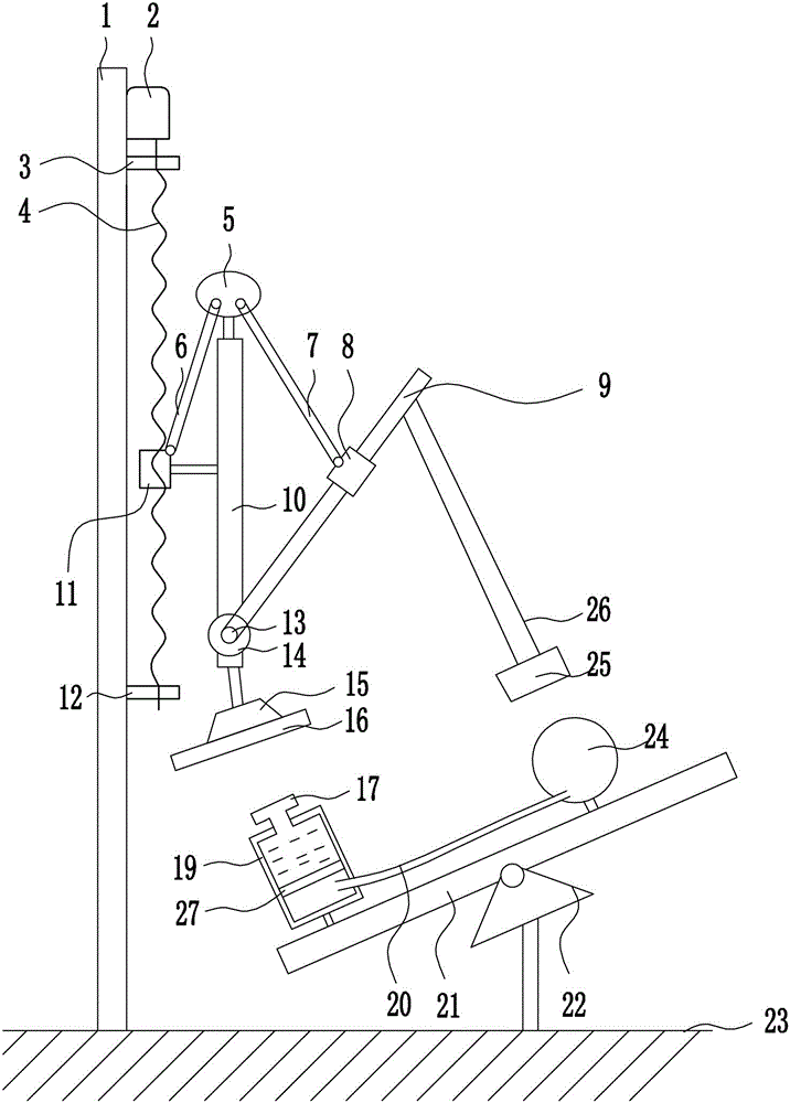 Pattern spray-painting device for glass curtain wall