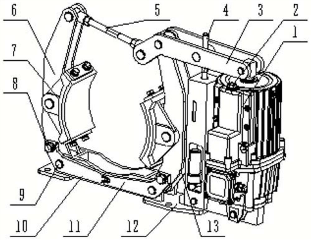 Crane cart walking emergency safety braking device and method