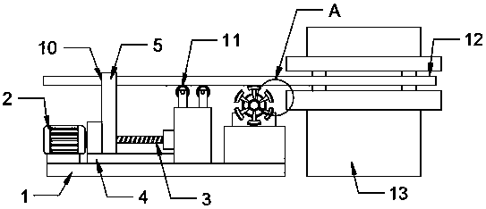 Front feeding device of bending machine