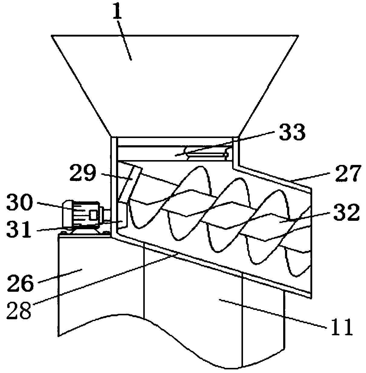 Drum fixation machine with impurity removing and screening functions