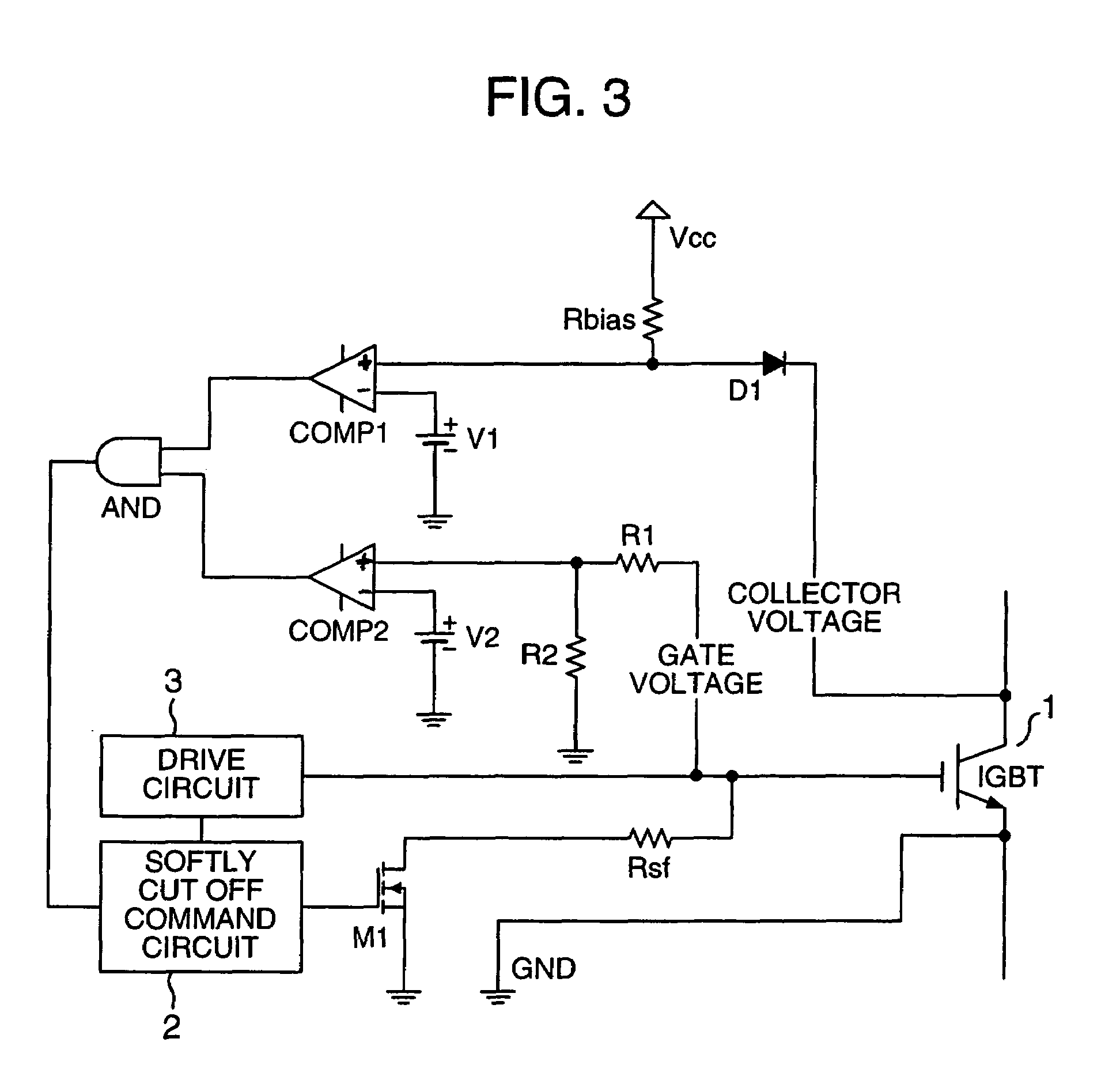 Protection circuit for power management semiconductor devices and power converter having the protection circuit