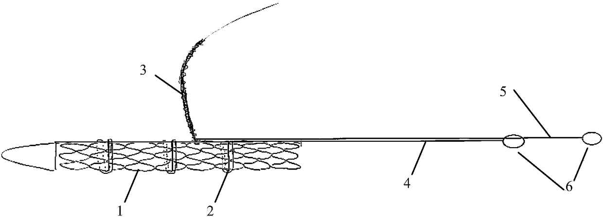 Integrated releasing controlling device for spring ring and bare stent