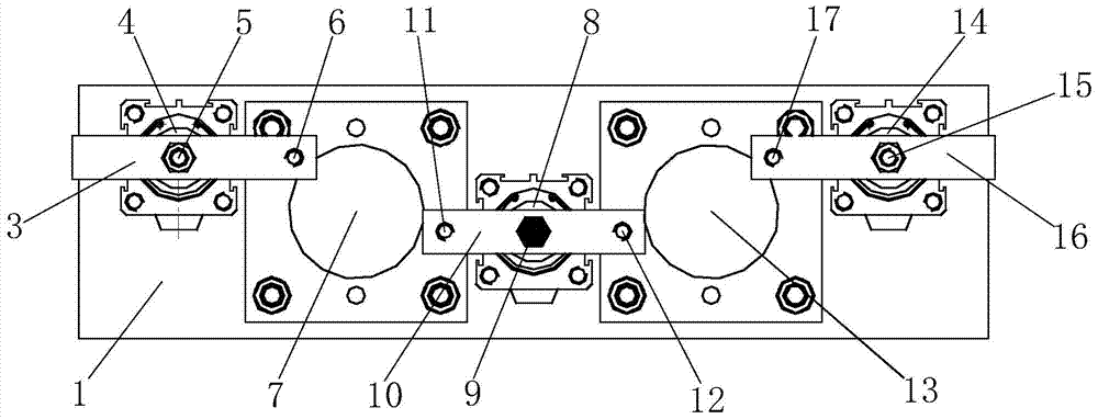 Clamp for turning pump body bearing holes