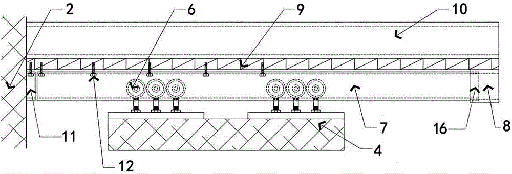 Hidden maintainable sliding door rail mounting structure