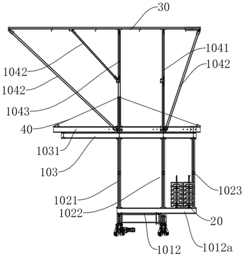 Movable high-altitude overhanging construction platform, construction system and manufacturing method of construction system
