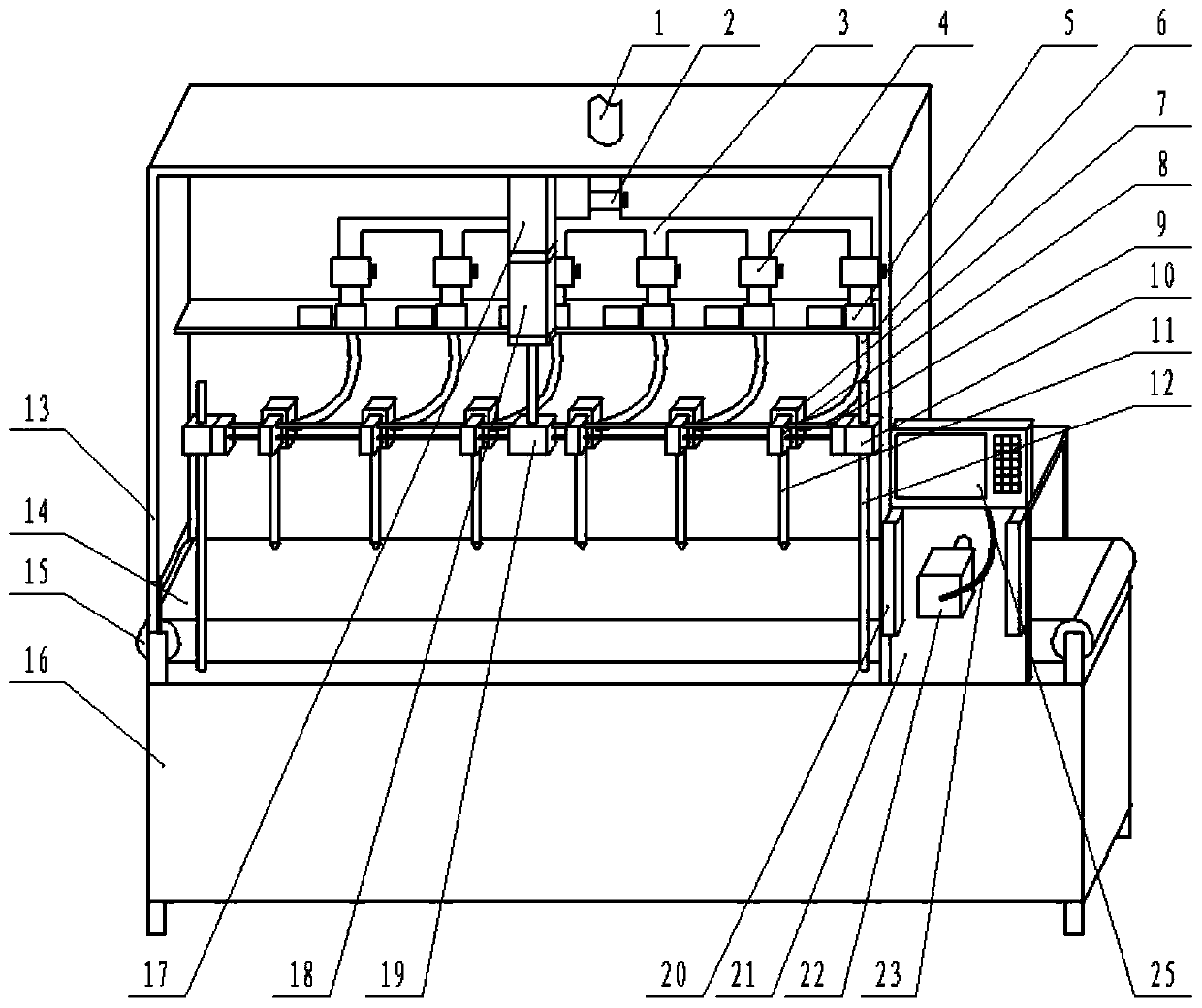 Filling device with transparent liquid level detection function and use method thereof