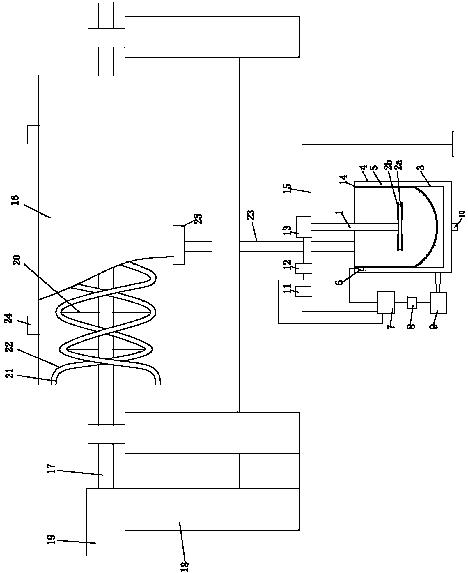 Coating material mixing stirring system with cooling structure