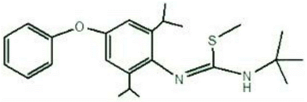 Methylthio-diafenthiuron pesticide and application thereof