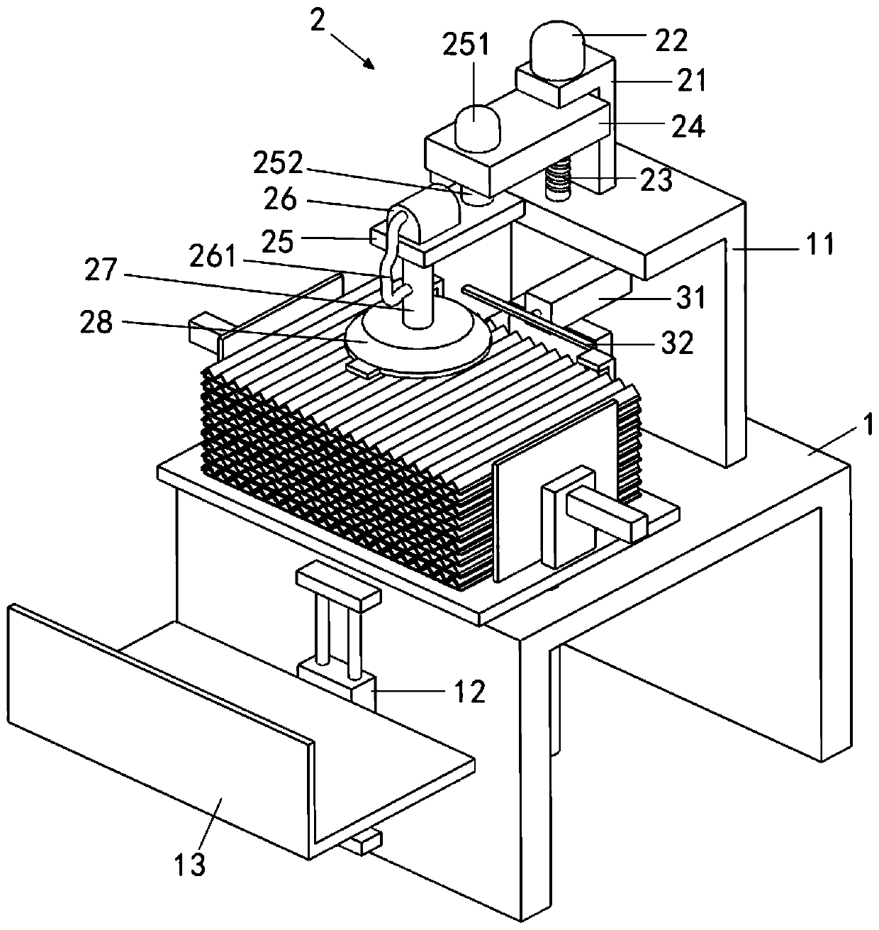 Material classifying device of corrugated boards