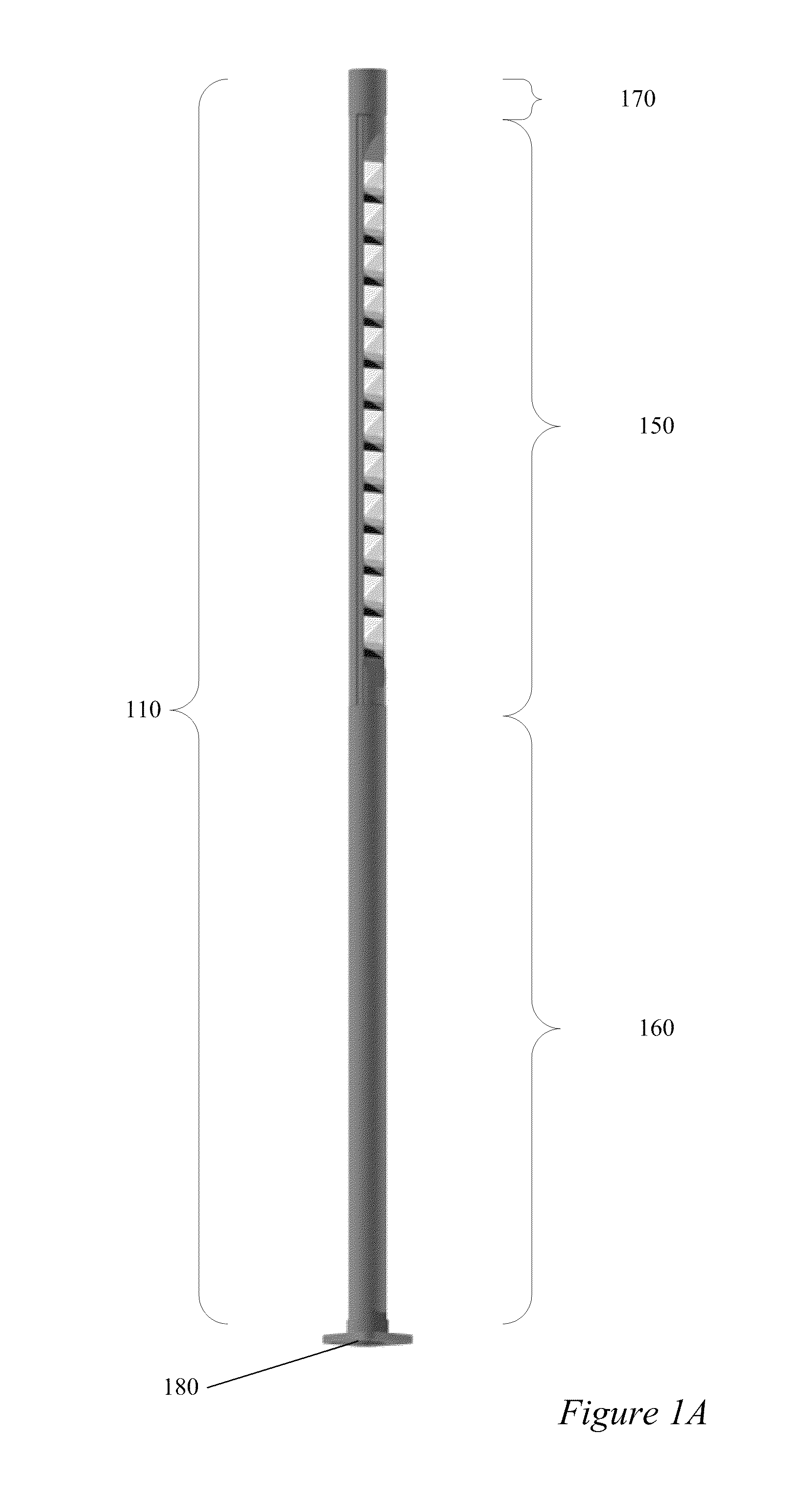 Pole with solar modules