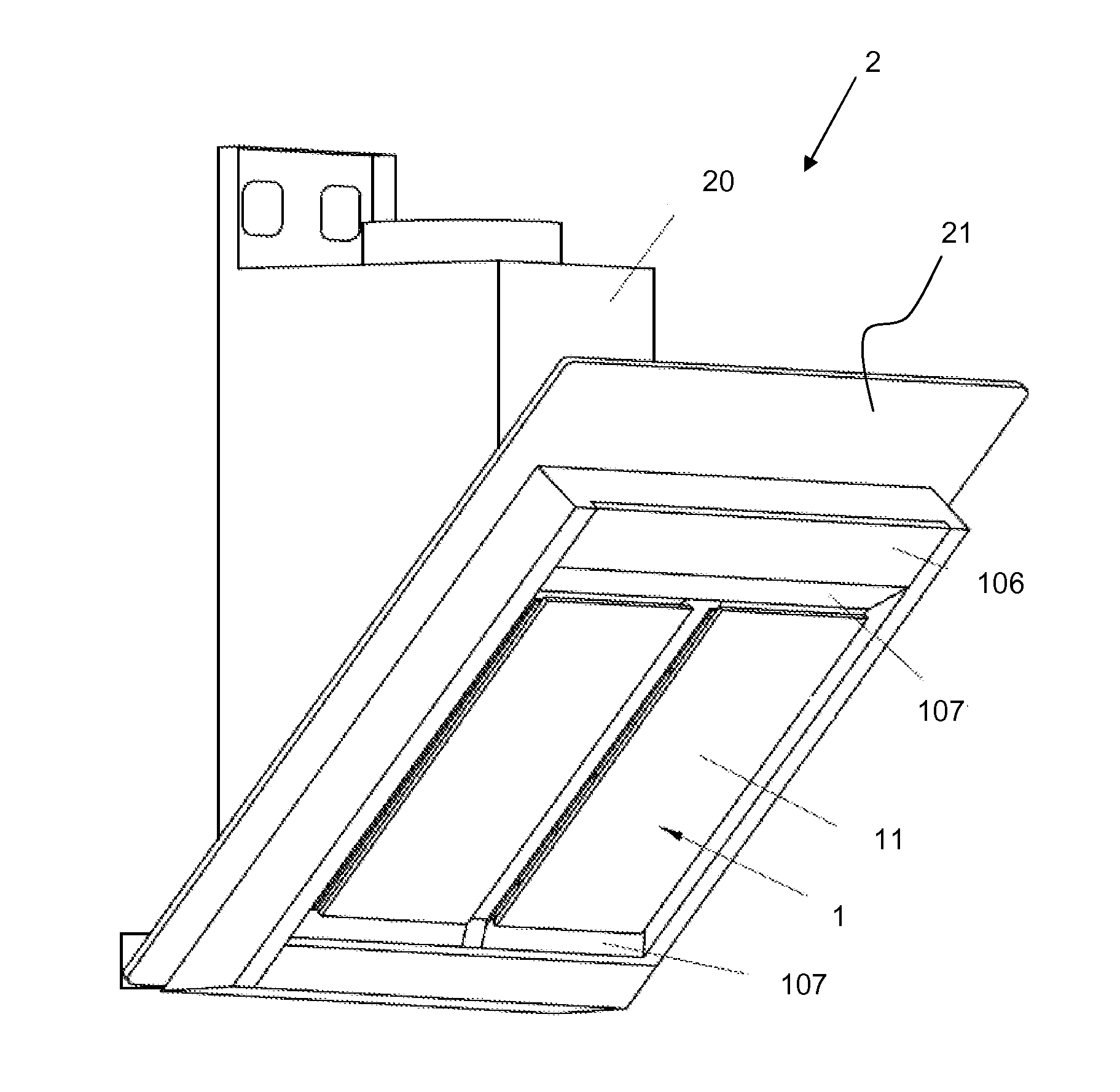 Filter unit for an extractor hood