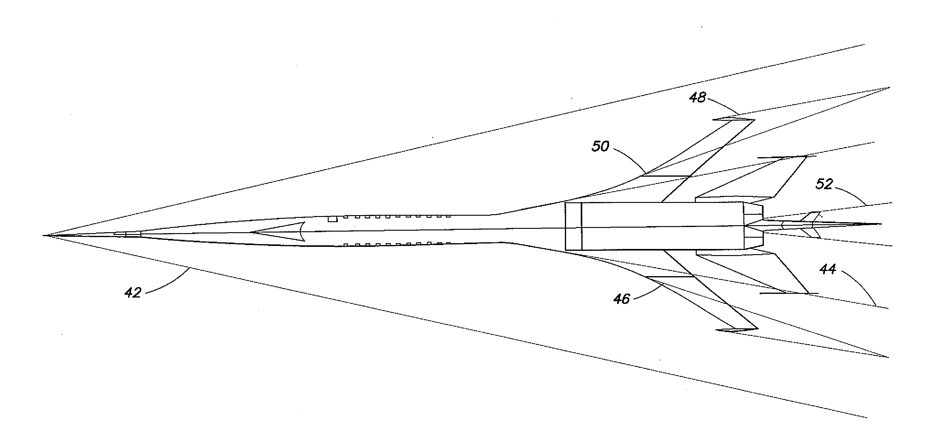 Supersonic aircraft with shockwave canceling aerodynamic configuration
